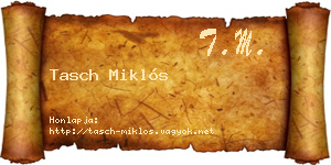 Tasch Miklós névjegykártya