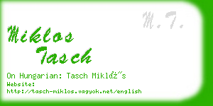 miklos tasch business card